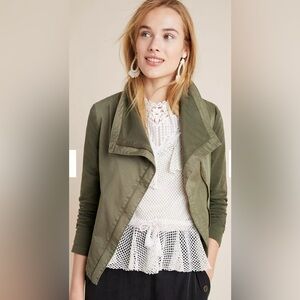 THREAD & SUPPLY WOMENS JACKET ZIP UP OLIVE GREEN SZ Large